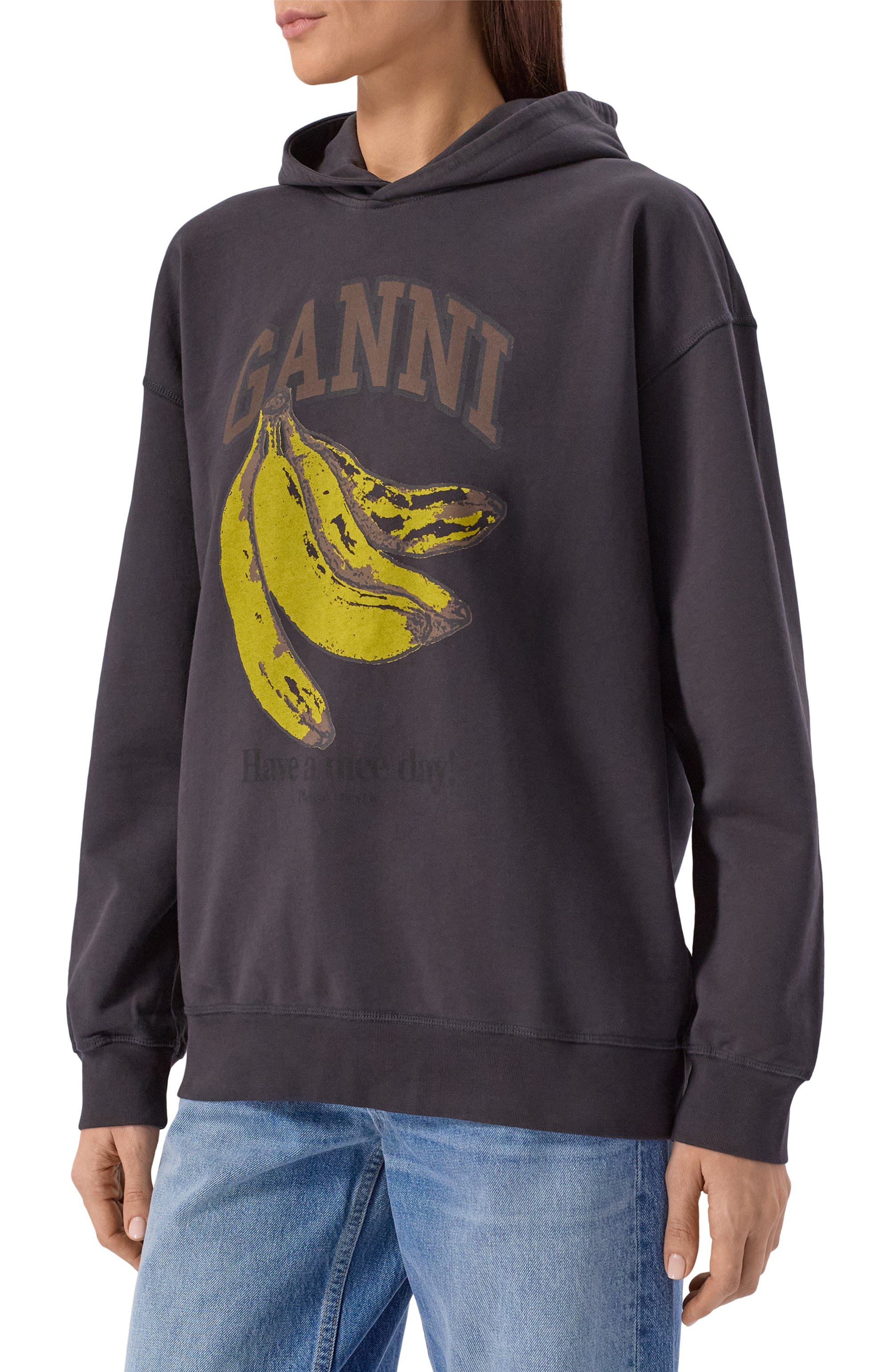 Хлопковое худи GANNI, арт. A1060025, фото 3