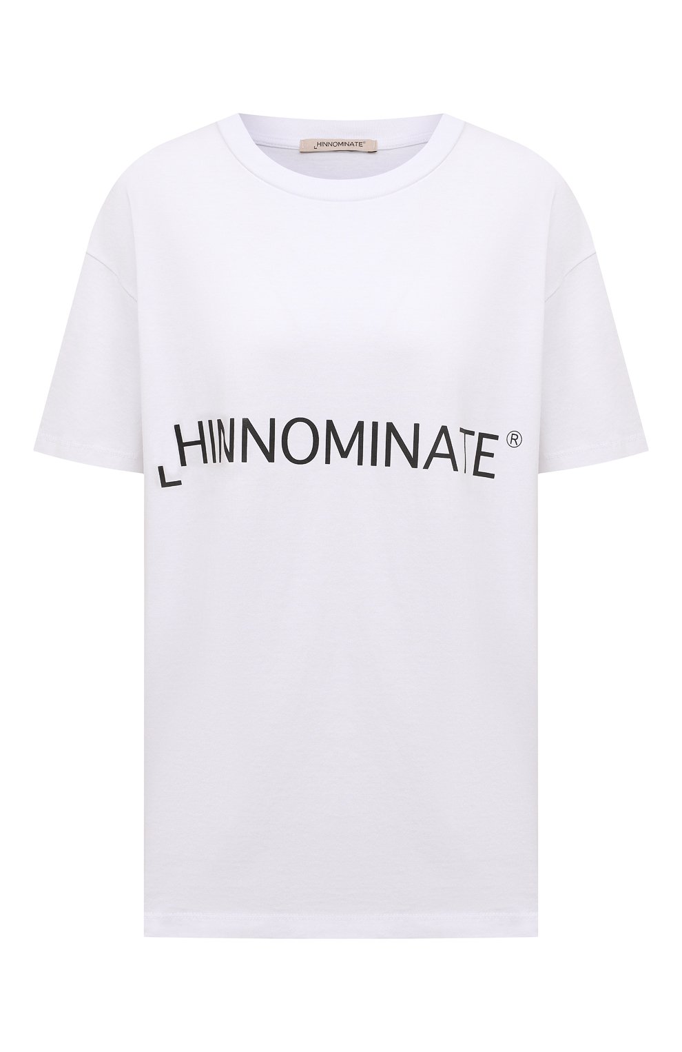 Хлопковая футболка HINNOMINATE белого цвета по цене 6355 руб., арт. HDS2/HNW104STMM, фото 1 Хлопковая футболка HINNOMINATE, арт. HDS2/HNW104STMM, фото 1