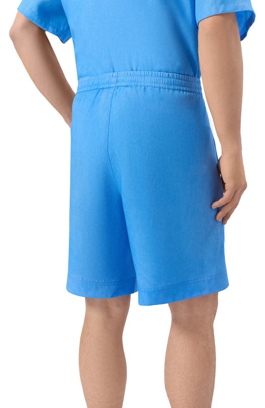 Шорты из лиоцелла MSGM 4040MB05X/267009 Голубой  4040MB05X/267009 Фото 4