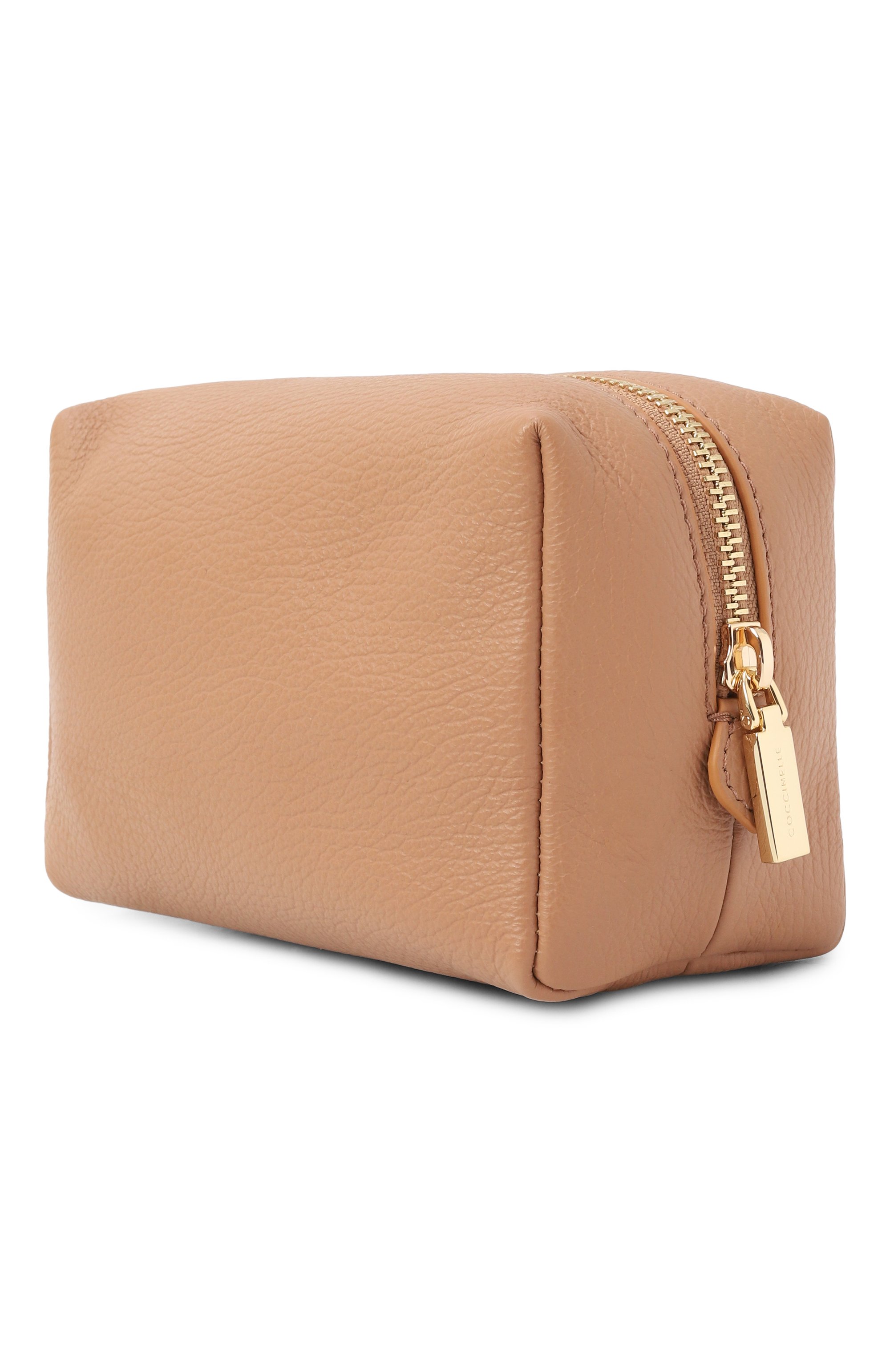 Кожаная косметичка trousse COCCINELLE бежевого цвета по цене 9350 руб., арт. E5MT525F701, фото 2 Кожаная косметичка trousse COCCINELLE, арт. E5MT525F701, фото 2