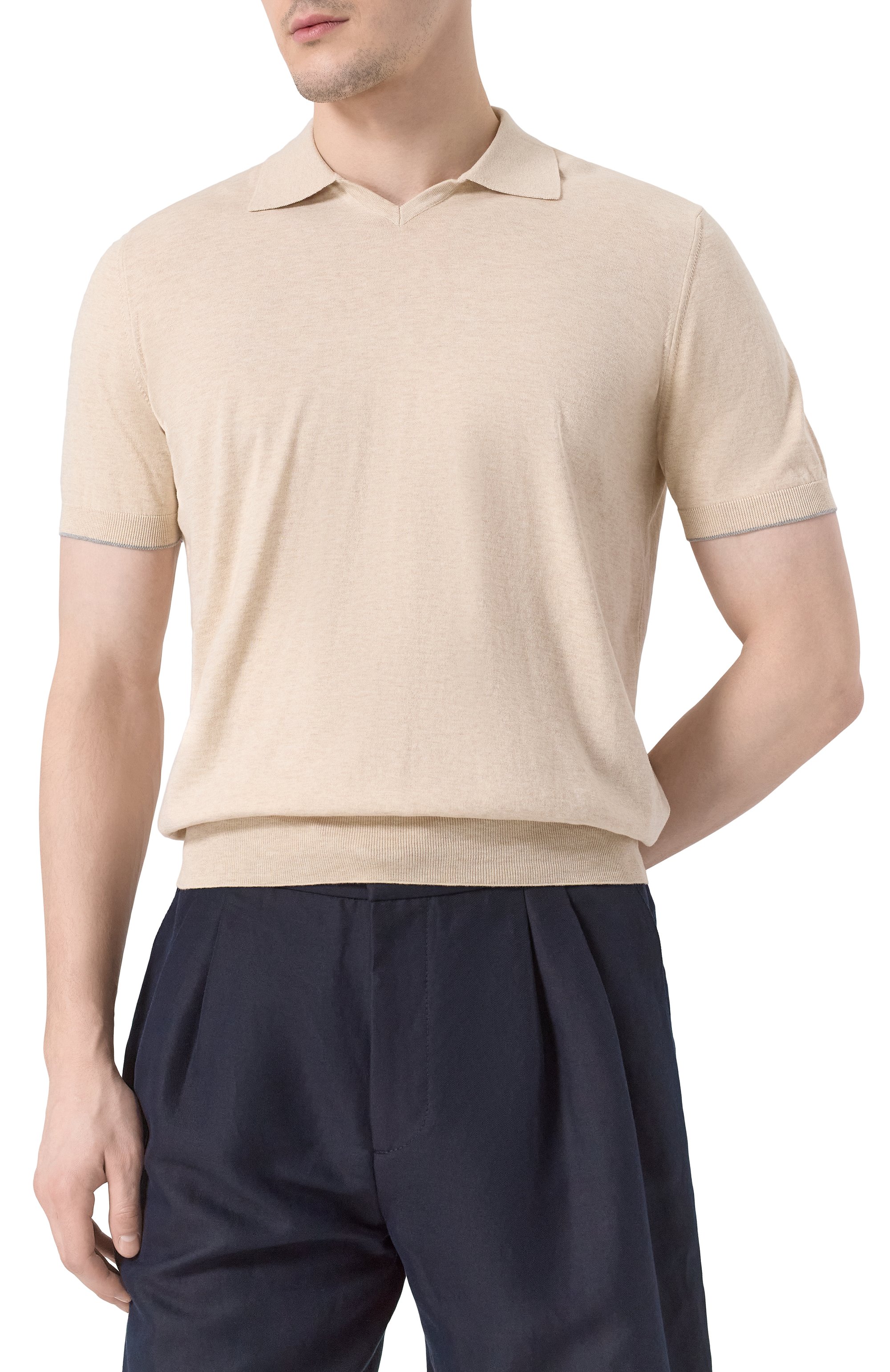 Хлопковое поло BRUNELLO CUCINELLI, арт. M29800145, фото 3