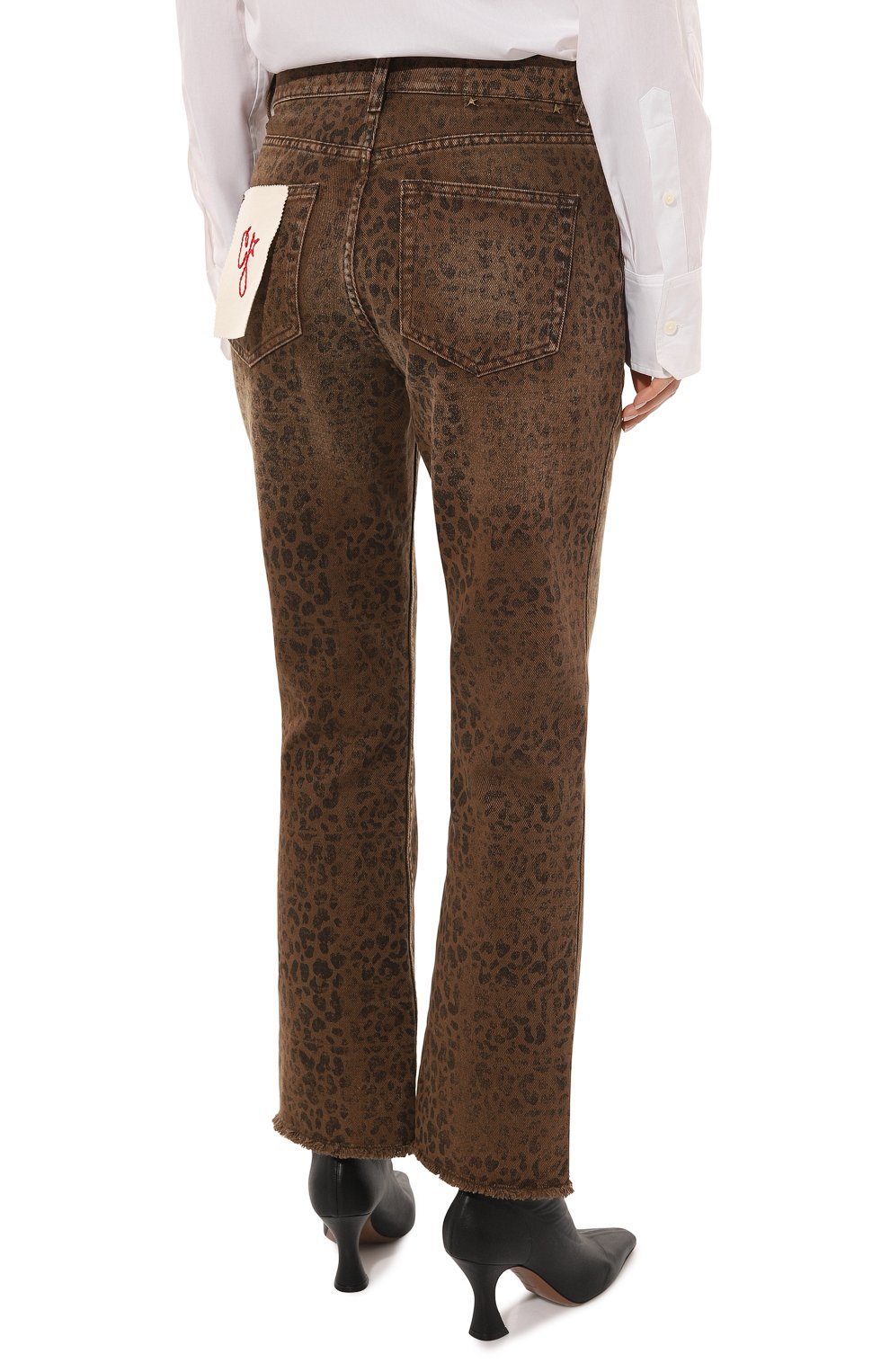 Джинсы GOLDEN GOOSE DELUXE BRAND леопардового цвета по цене 51550 руб., арт. GWP00843/P00062381325, фото 4 Джинсы GOLDEN GOOSE DELUXE BRAND, арт. GWP00843/P00062381325, фото 4