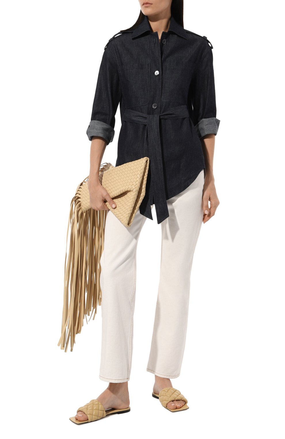 Кожаные шлепанцы padded BOTTEGA VENETA, арт. 627710/VBRR0, фото 2