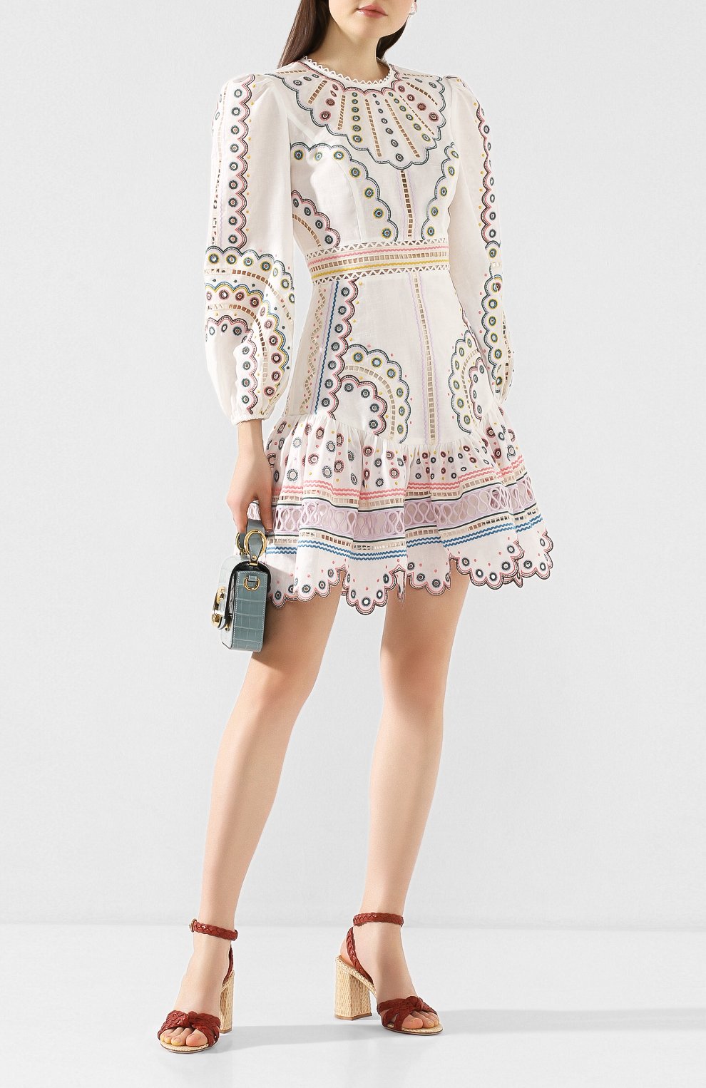 Платье из смеси льна и хлопка ZIMMERMANN, арт. 7282DPEG, фото 2