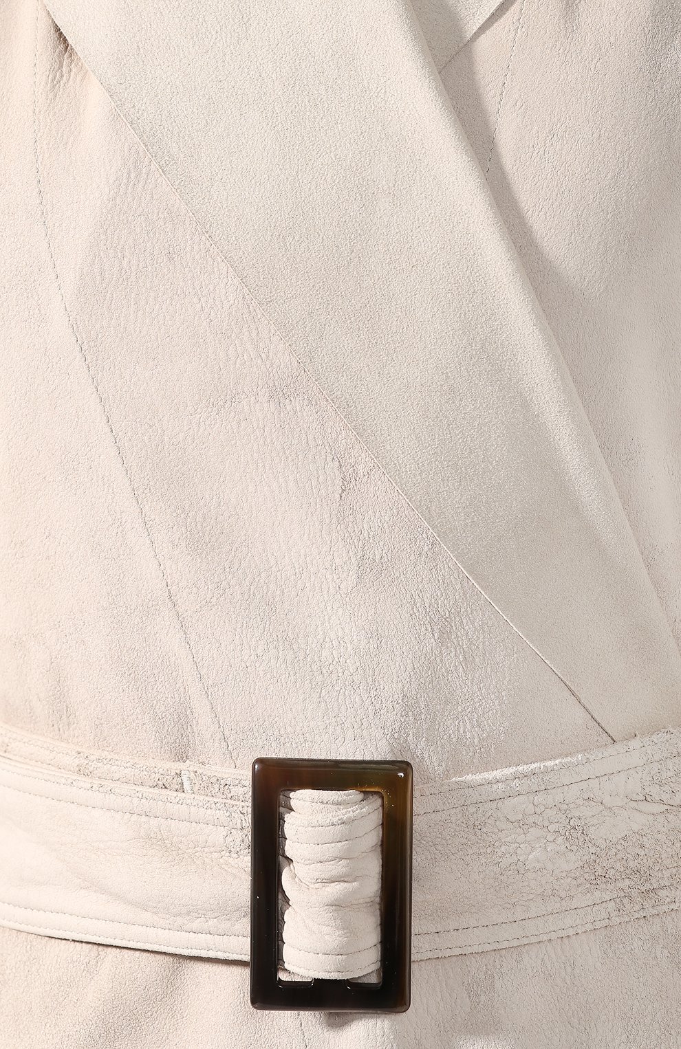 Кожаное пальто RICK OWENS светло-серого цвета по цене 199500 руб., арт. RP20S1929/LBR, фото 5 Кожаное пальто RICK OWENS, арт. RP20S1929/LBR, фото 5