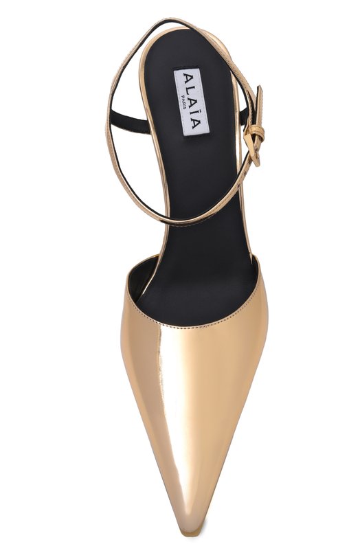 Кожаные туфли Alaia AA3E3004I137 Золотой  AA3E3004I137 Фото 6