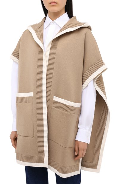Накидка из шерсти и кашемира BURBERRY, арт. 8031582, фото 3