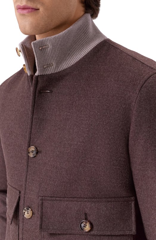 Шерстяной бомбер Brunello Cucinelli MY4966559 Коричневый  MY4966559 Фото 5