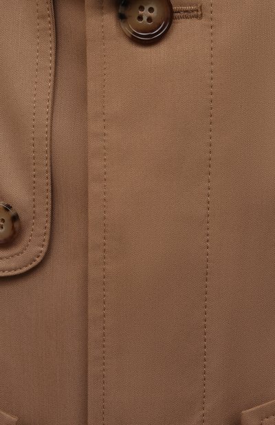 Хлопковый плащ с капюшоном BURBERRY, арт. 8040936, фото 3