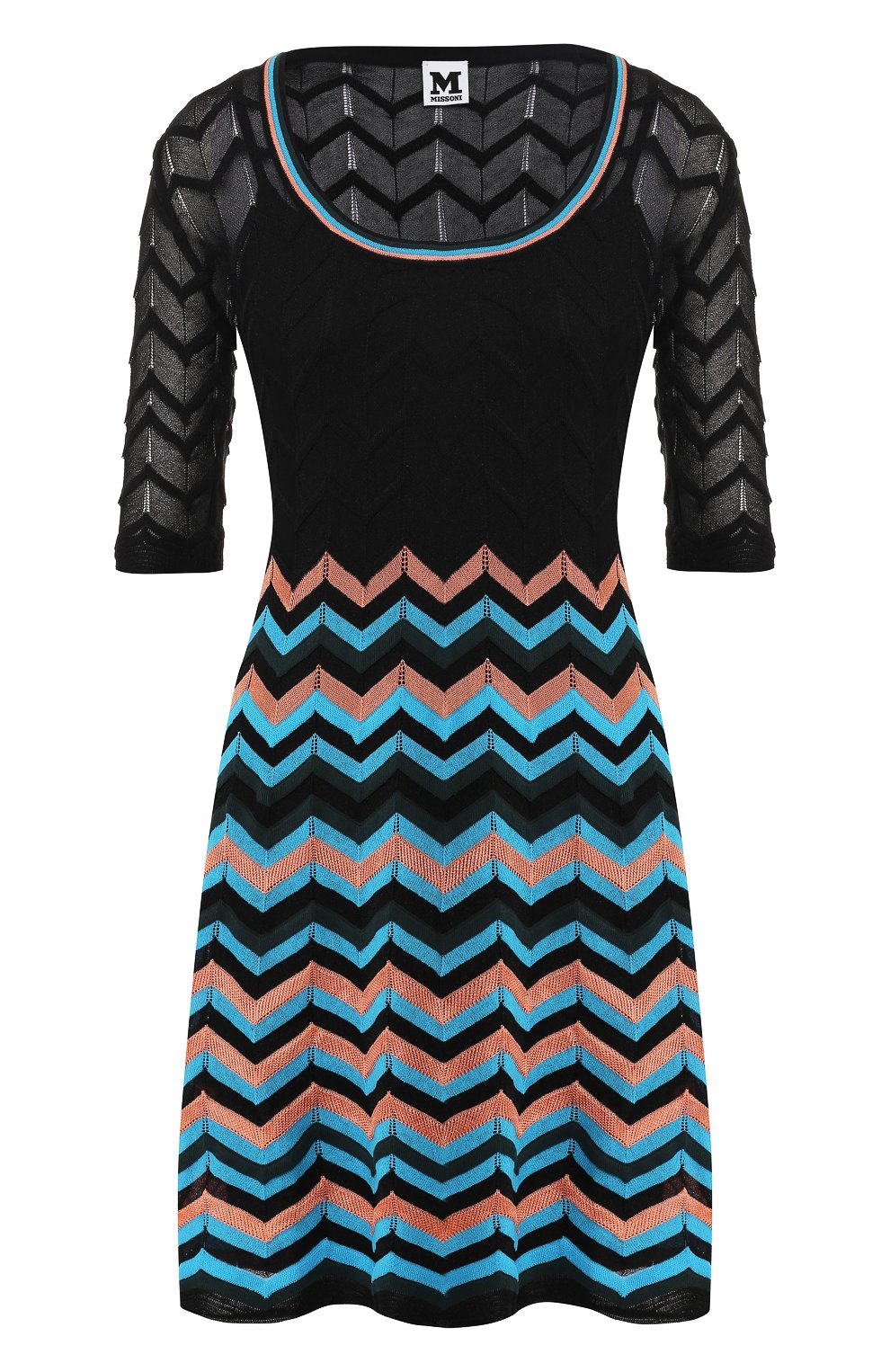 Платье из смеси хлопка и вискозы M MISSONI разноцветного цвета по цене 44950 руб., арт. 2DG00067/2K0024, фото 1 Платье из смеси хлопка и вискозы M MISSONI, арт. 2DG00067/2K0024, фото 1