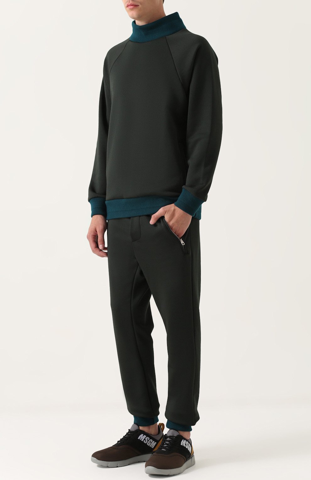 Хлопковый свитшот с воротником-стойкой UMIT BENAN, арт. UB17 820 1723, фото 2