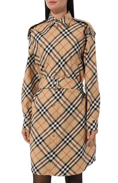 Хлопковое платье BURBERRY, арт. 8086610, фото 3