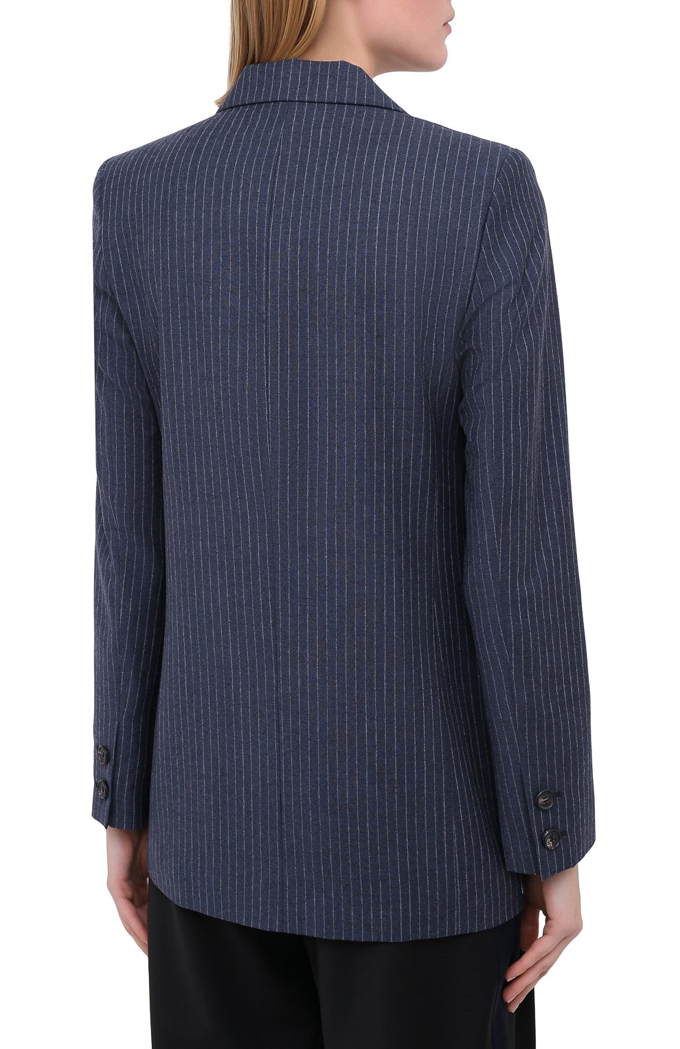Шерстяной жакет VICTORIA, VICTORIA BECKHAM синего цвета по цене 59950 руб., арт. 2320WJK001400B, фото 4 Шерстяной жакет VICTORIA, VICTORIA BECKHAM, арт. 2320WJK001400B, фото 4