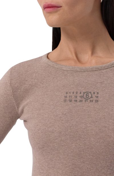 Лонгслив из хлопка и шерсти MM6, арт. S52NH0029/M20122, фото 5