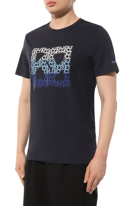 Хлопковая футболка Bogner 58426604 Синий  58426604 Фото 3