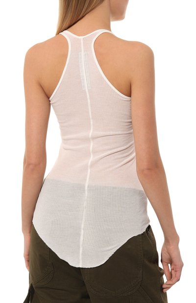 Хлопковая майка RICK OWENS белого цвета по цене 25600 руб., арт. RP01C5101/RC, фото 4 Хлопковая майка RICK OWENS, арт. RP01C5101/RC, фото 4