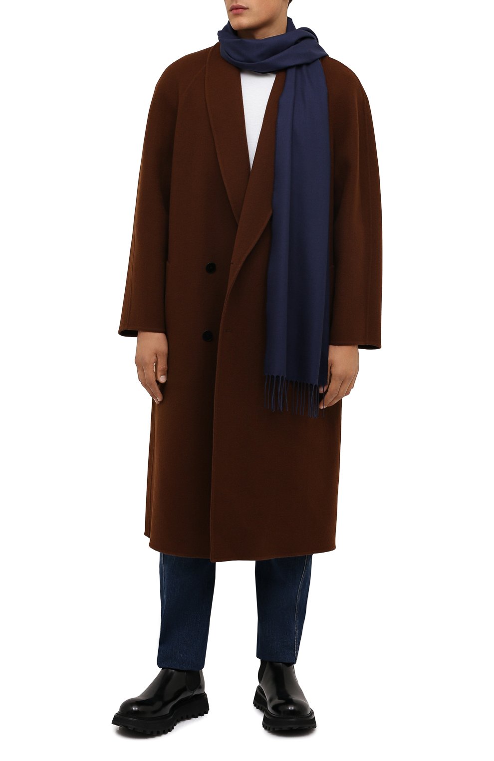 Шелковый шарф PIACENZA CASHMERE 1733 синего цвета по цене 18300 руб., арт. 83681/12, фото 2 Шелковый шарф PIACENZA CASHMERE 1733, арт. 83681/12, фото 2