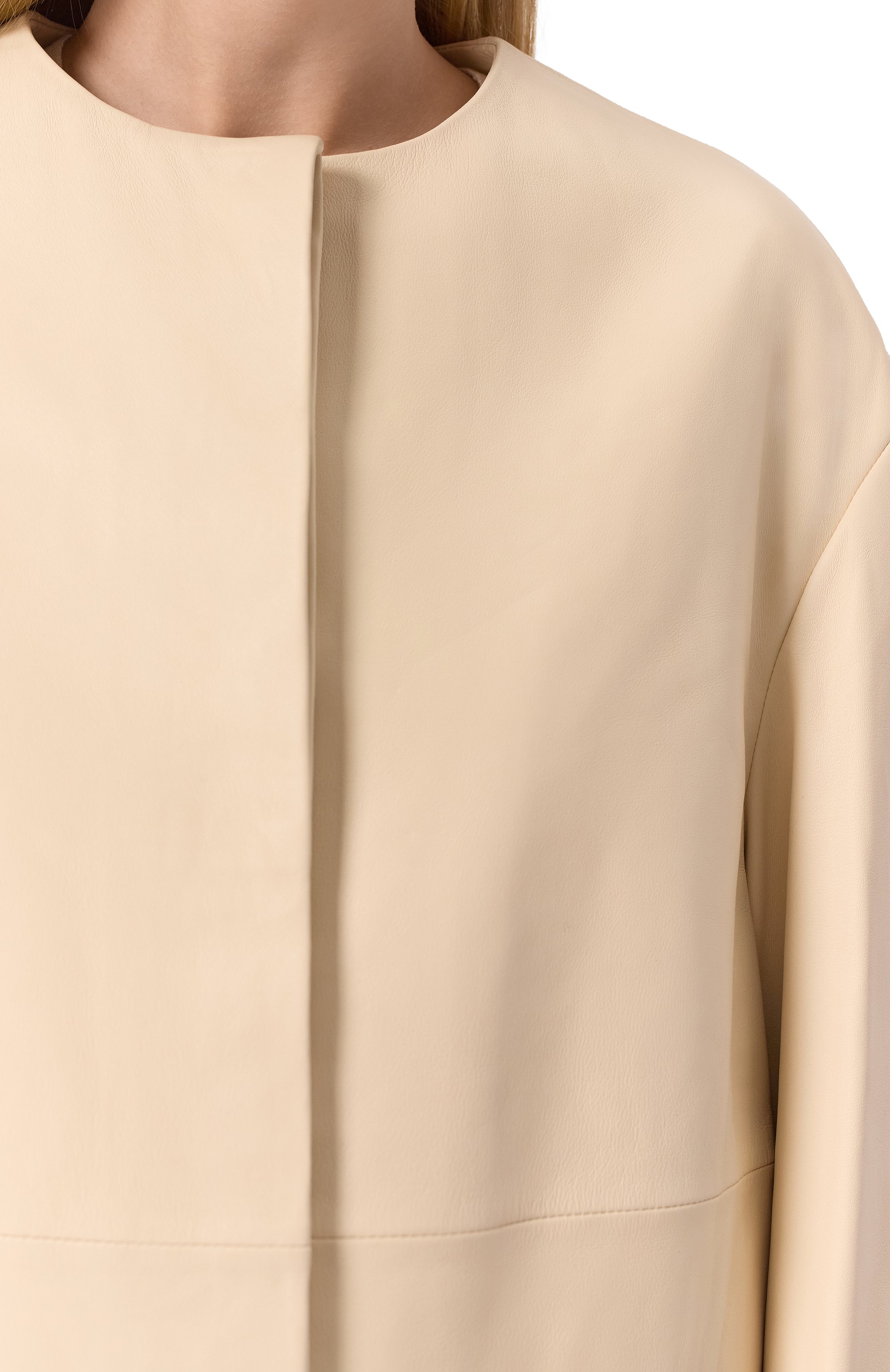 Кожаная куртка LOULOU DE SAISON кремового цвета по цене 99450 руб., арт. ATALIA, фото 5 Кожаная куртка LOULOU DE SAISON, арт. ATALIA, фото 5