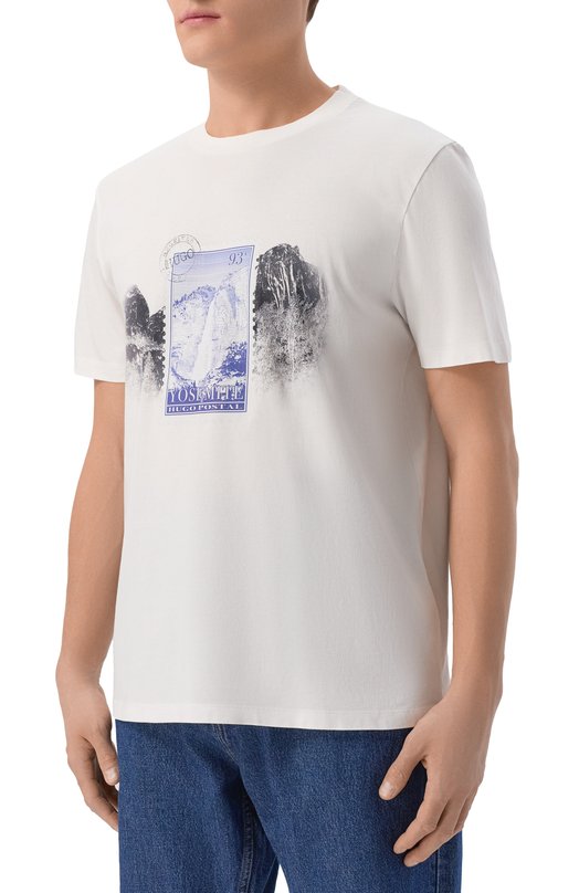 Хлопковая футболка HUGO 50553713 Белый  50553713 Фото 3