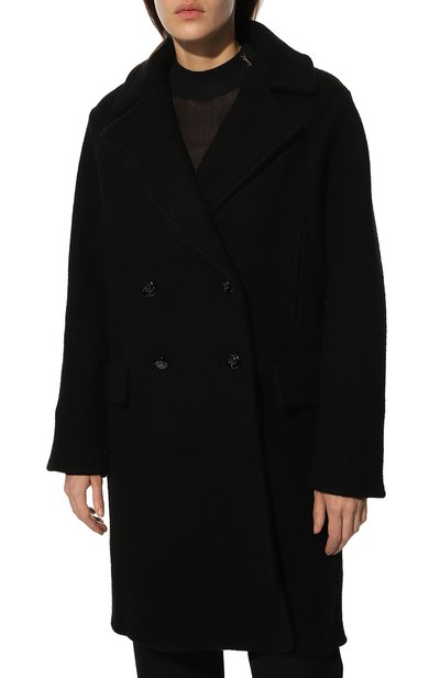 Пальто из шерсти и хлопка EMPORIO ARMANI черного цвета по цене 61900 руб., арт. 6L2LT2/2M06Z, фото 3 Пальто из шерсти и хлопка EMPORIO ARMANI, арт. 6L2LT2/2M06Z, фото 3