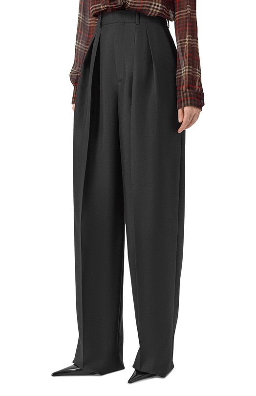 Шерстяные брюки Saint Laurent 854457/Y5J50 Чёрный  854457/Y5J50 Фото 3