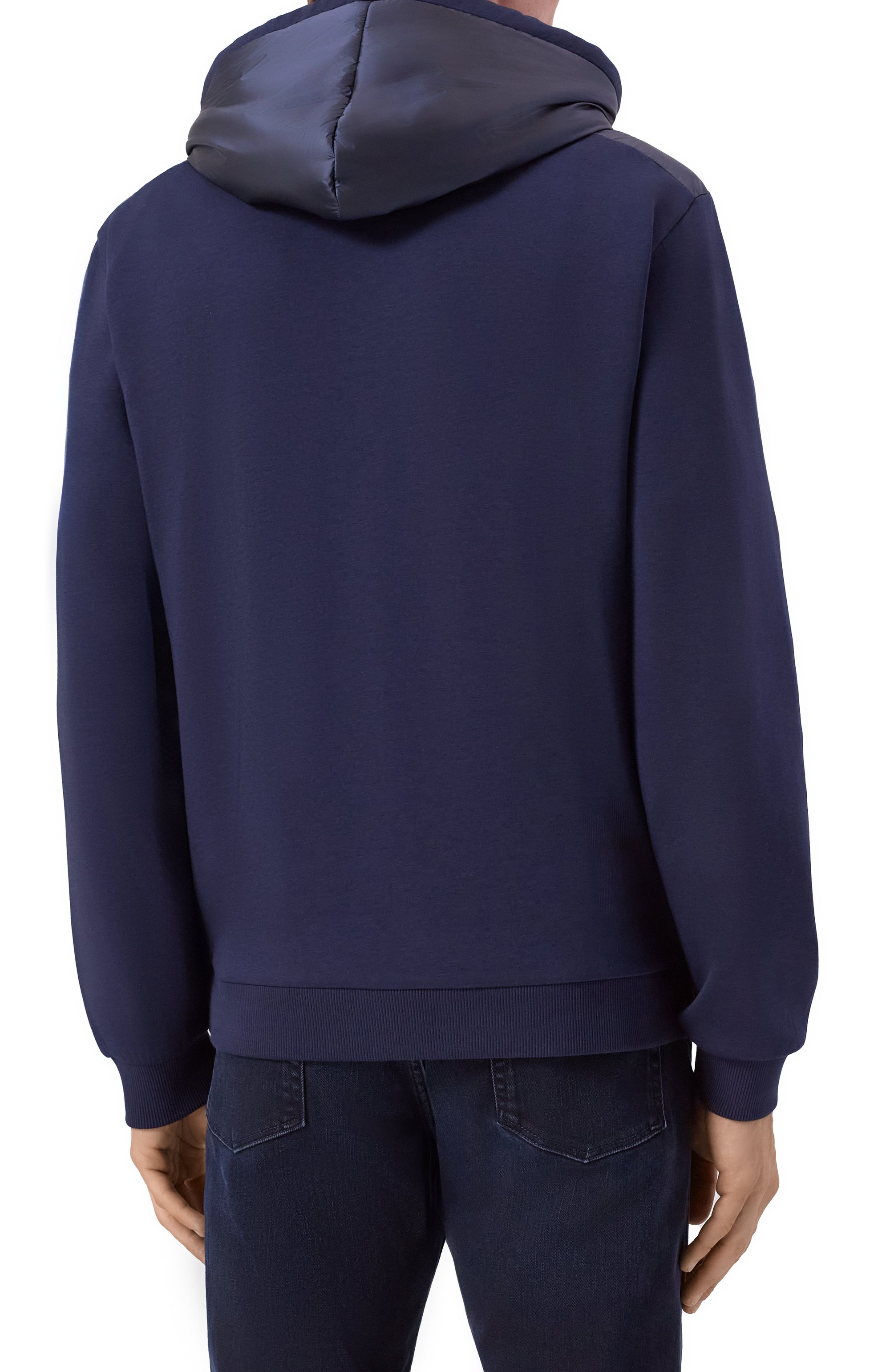 Комбинированная толстовка BOGNER темно-синего цвета по цене 60100 руб., арт. 88145253, фото 4 Комбинированная толстовка BOGNER, арт. 88145253, фото 4