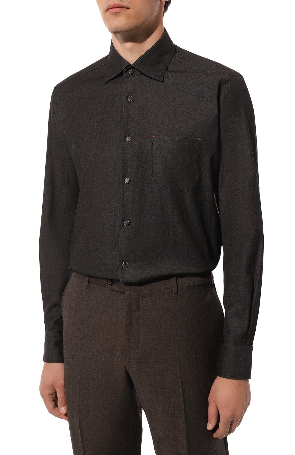 Хлопковая рубашка KITON, арт. UMCNERHH0862801, фото 3