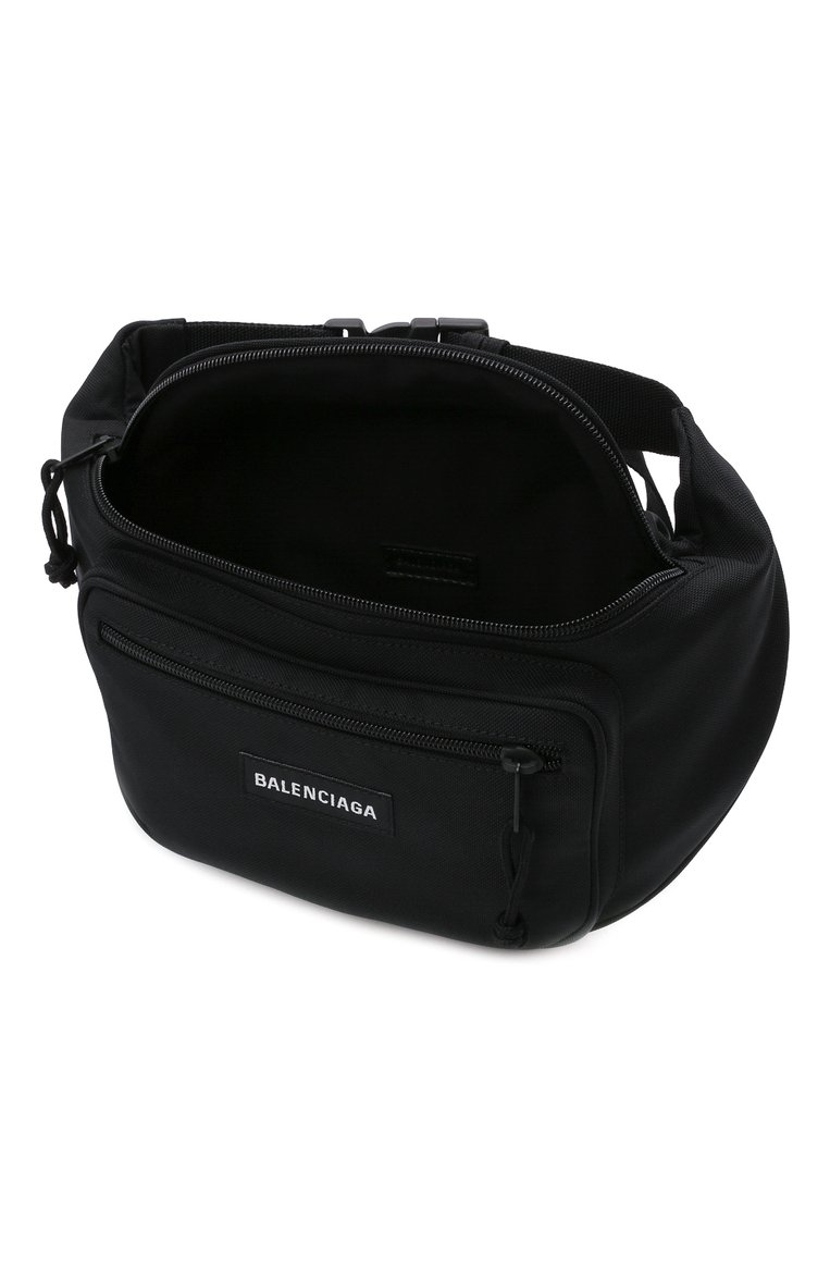 Мужская текстильная поясная сумка explorer BALENCIAGA черного цвета, арт. 482389/2JMF7 | Фото 3 (Матери�ал: Текстиль; Размер: large; Случай: Повседневный; Материал сплава: Проставлено; Драгоценные камни: Проставлено)