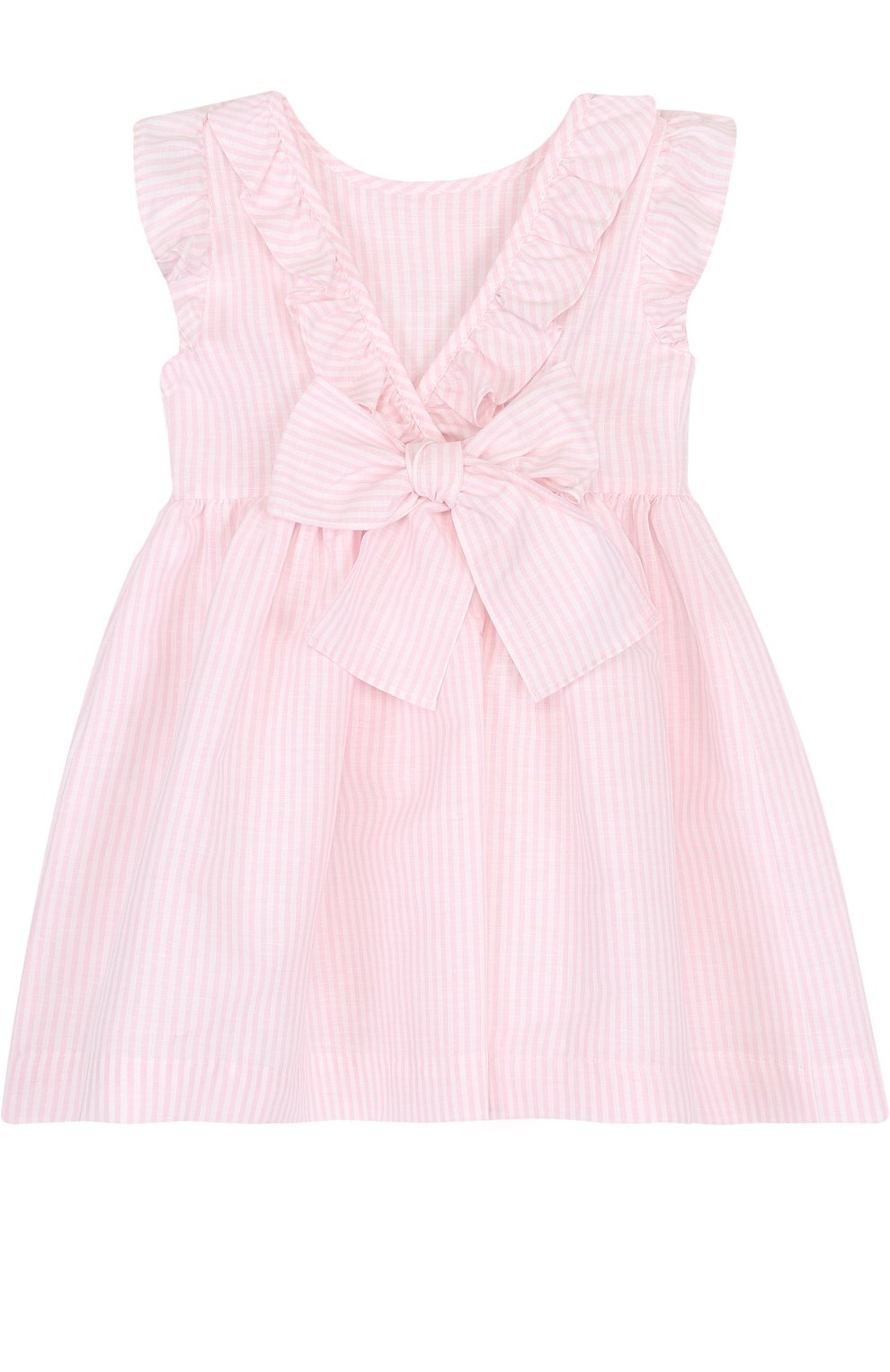 Платье из льна и хлопка с оборками и бантом IL GUFO, арт. P18VM444L1004/2A-4A, фото 2