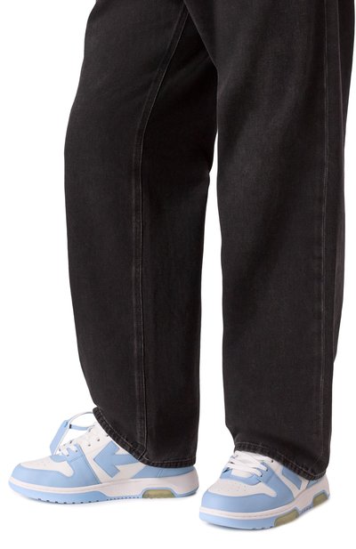 Кожаные кеды out of office OFF-WHITE, арт. 0MIA189C99LEA007, фото 3