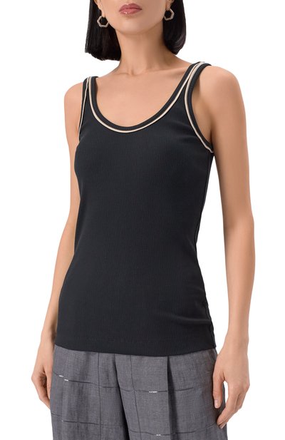 Хлопковая майка BRUNELLO CUCINELLI, арт. MG902FP320, фото 3