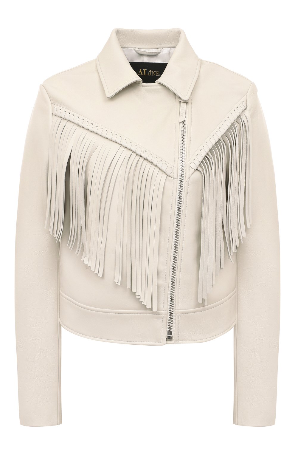 Кожаная куртка ALINE белого цвета по цене 125000 руб., арт. AL030101, фото 1 Кожаная куртка ALINE, арт. AL030101, фото 1