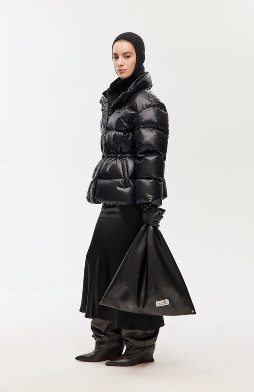 Атласная юбка Maison Margiela S29MA0512/M35586 Чёрный  S29MA0512/M35586 Фото 6