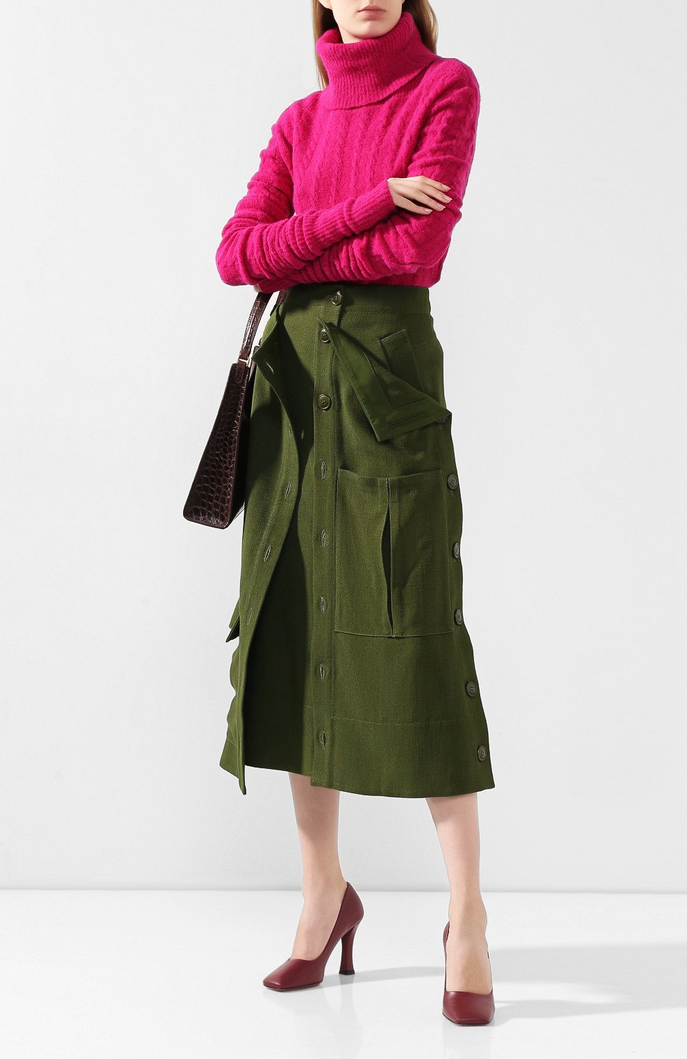 Юбка JACQUEMUS зеленого цвета по цене 63100 руб., арт. 193SK03/26580, фото 2 Юбка JACQUEMUS, арт. 193SK03/26580, фото 2