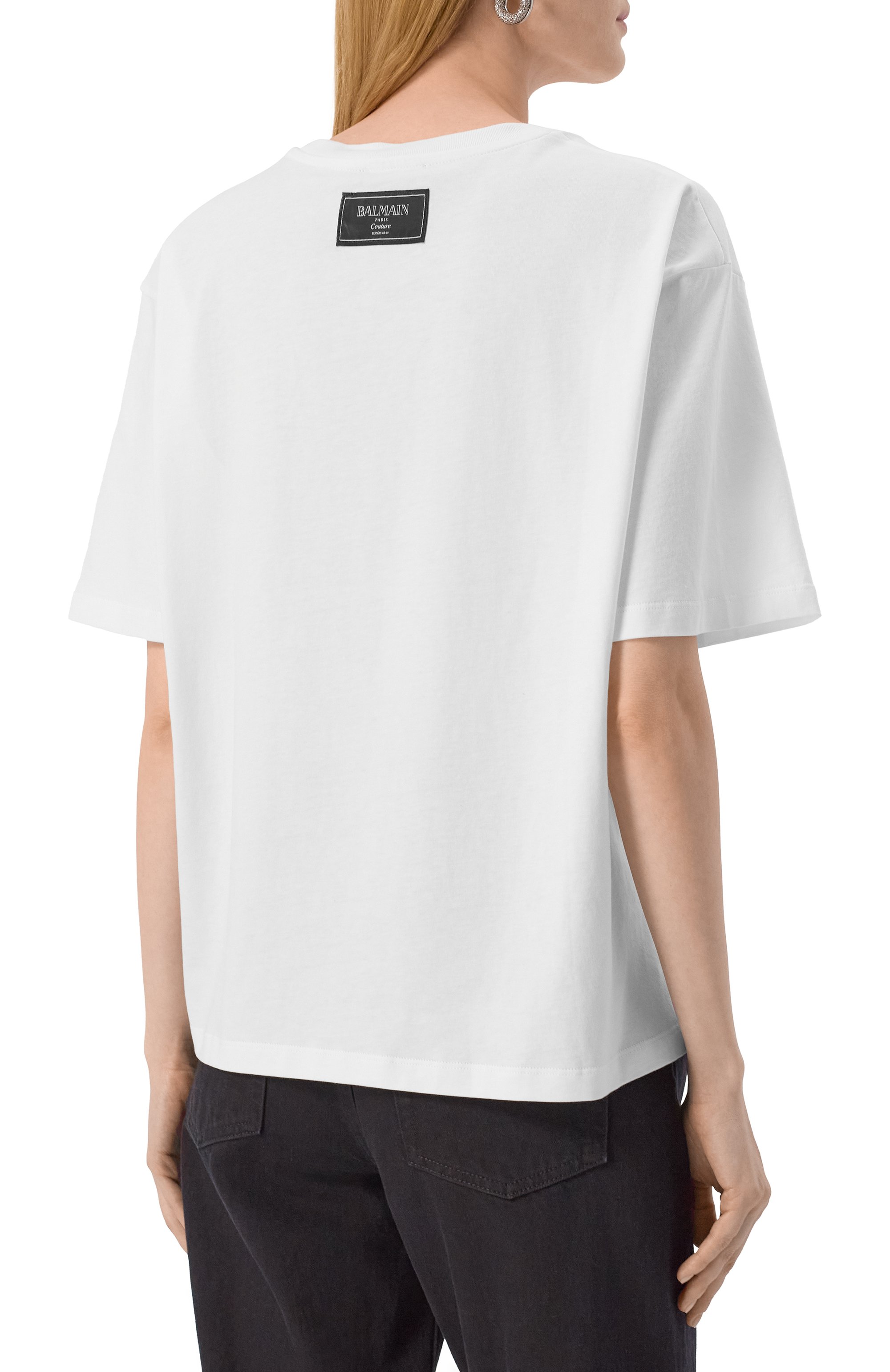 Хлопковая футболка BALMAIN, арт. EF1EG110/GE45, фото 4