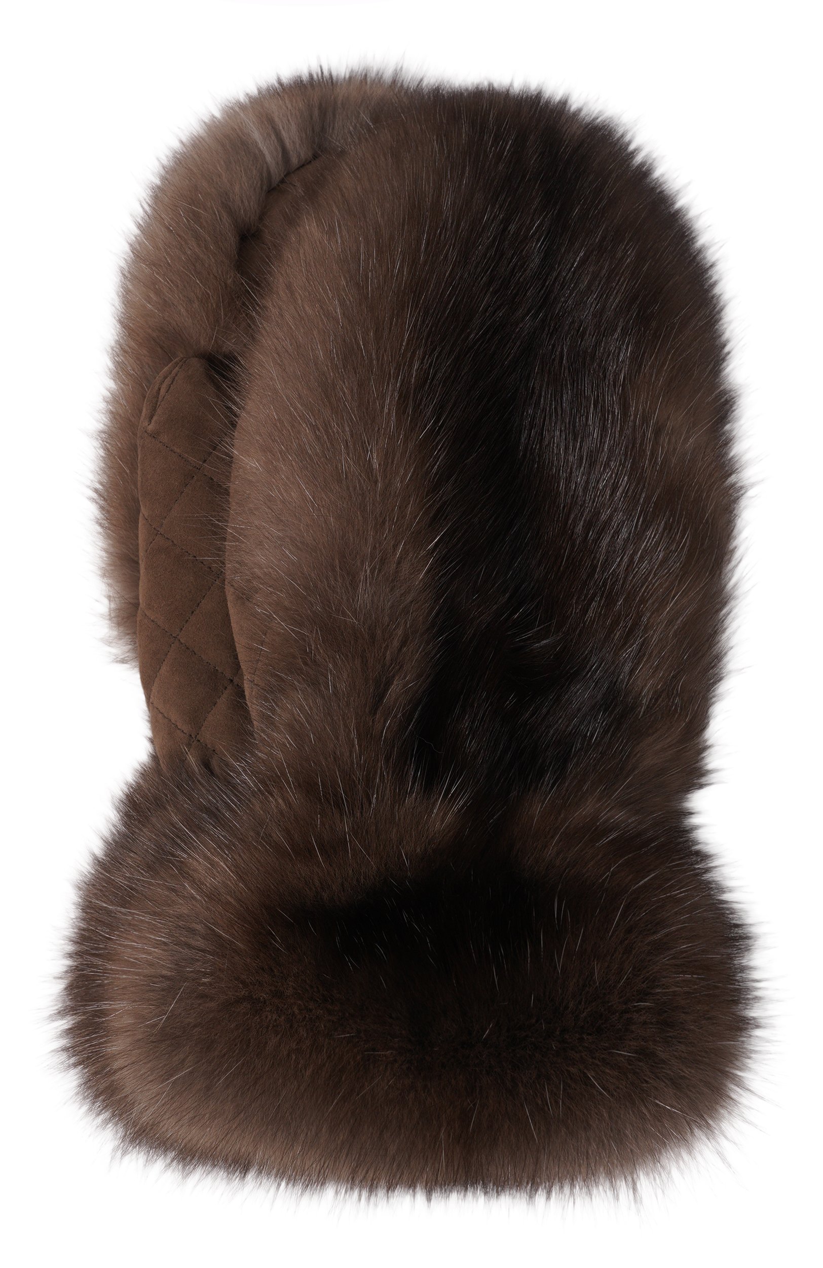 Меховые варежки из соболя BLACK SABLE коричневого цвета по цене 198000 руб., арт. BS-ACSFV-G, фото 1 Меховые варежки из соболя BLACK SABLE, арт. BS-ACSFV-G, фото 1