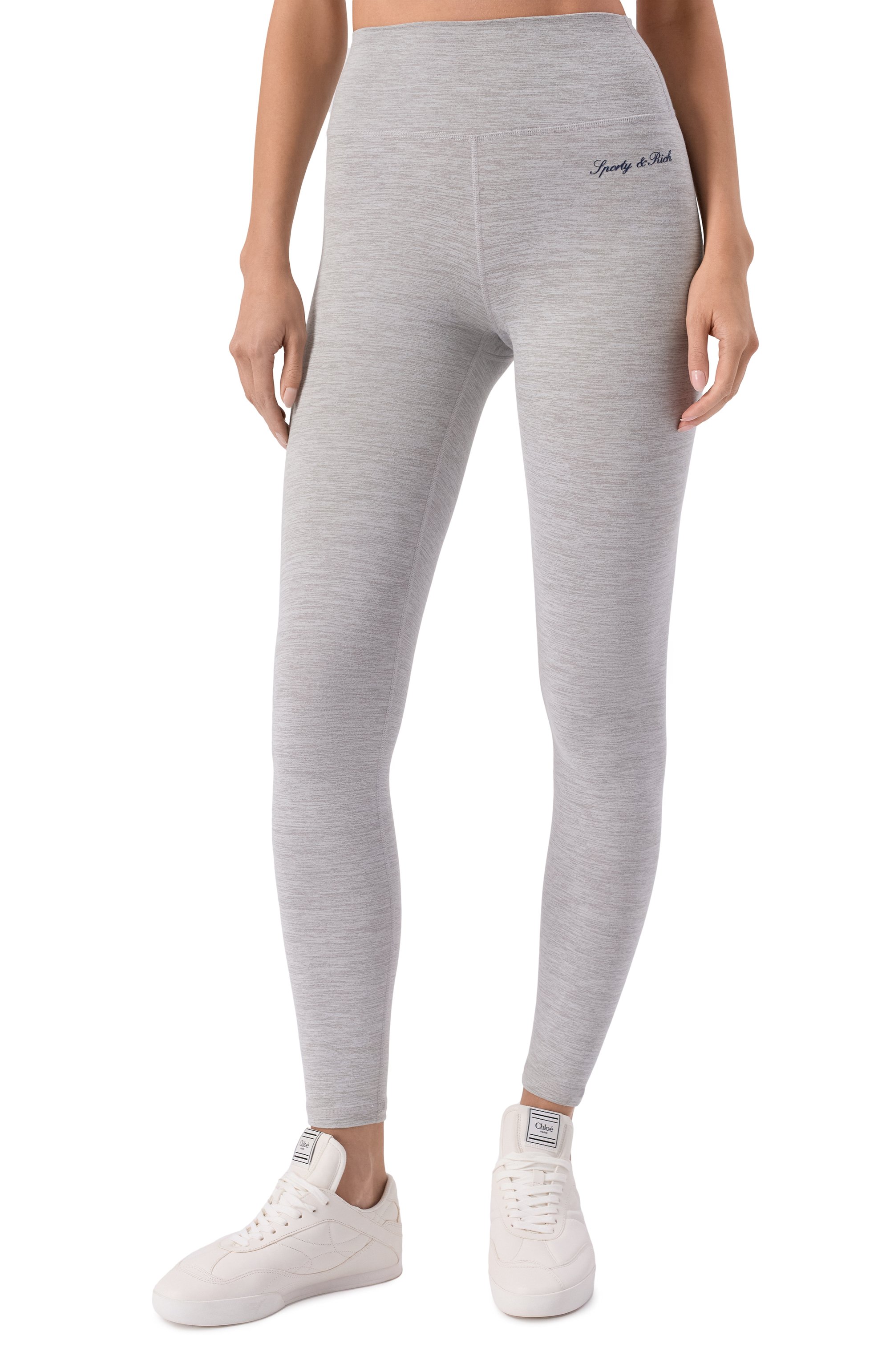 Легинсы SPORTY AND RICH серого цвета по цене 19300 руб., арт. PA00268326GY03, фото 3 Легинсы SPORTY AND RICH, арт. PA00268326GY03, фото 3