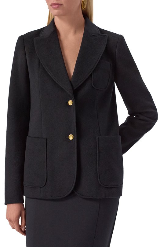 Кашемировый жакет Giambattista Valli 25FWPVCA6118/09CAS Чёрный  25FWPVCA6118/09CAS Фото 3