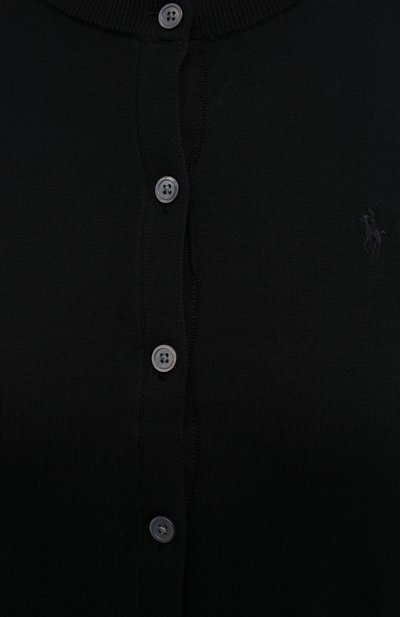 Хлопковый кардиган POLO RALPH LAUREN черного цвета по цене 17800 руб., арт. 211784759, фото 5 Хлопковый кардиган POLO RALPH LAUREN, арт. 211784759, фото 5