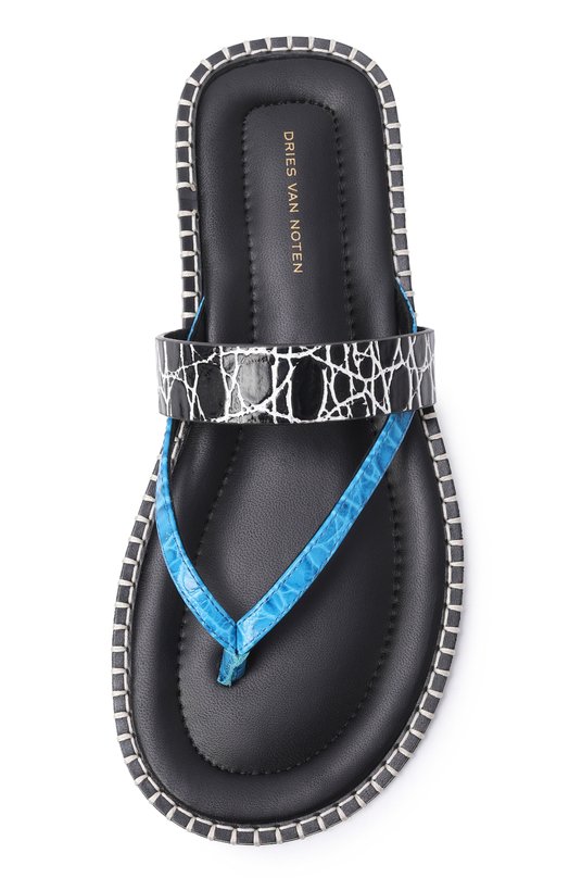 Кожаные шлепанцы Dries Van Noten 011774/0597 Чёрный  011774/0597 Фото 6