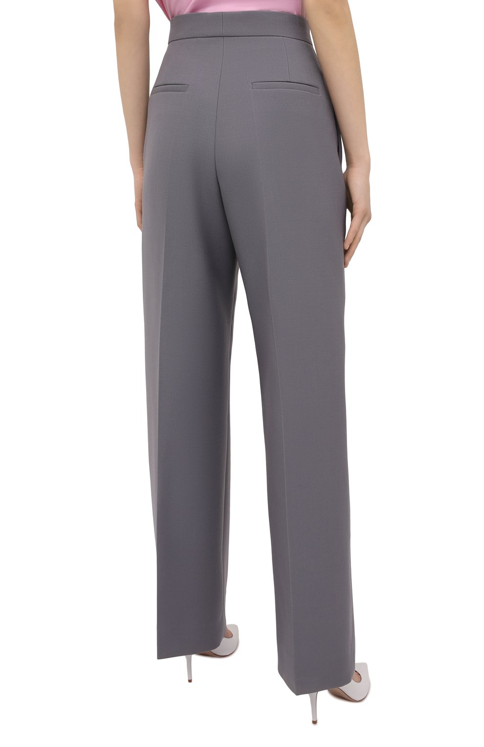 Шерстяные брюки JIL SANDER серого цвета по цене 108500 руб., арт. JSPS300425-WS201000, фото 4 Шерстяные брюки JIL SANDER, арт. JSPS300425-WS201000, фото 4