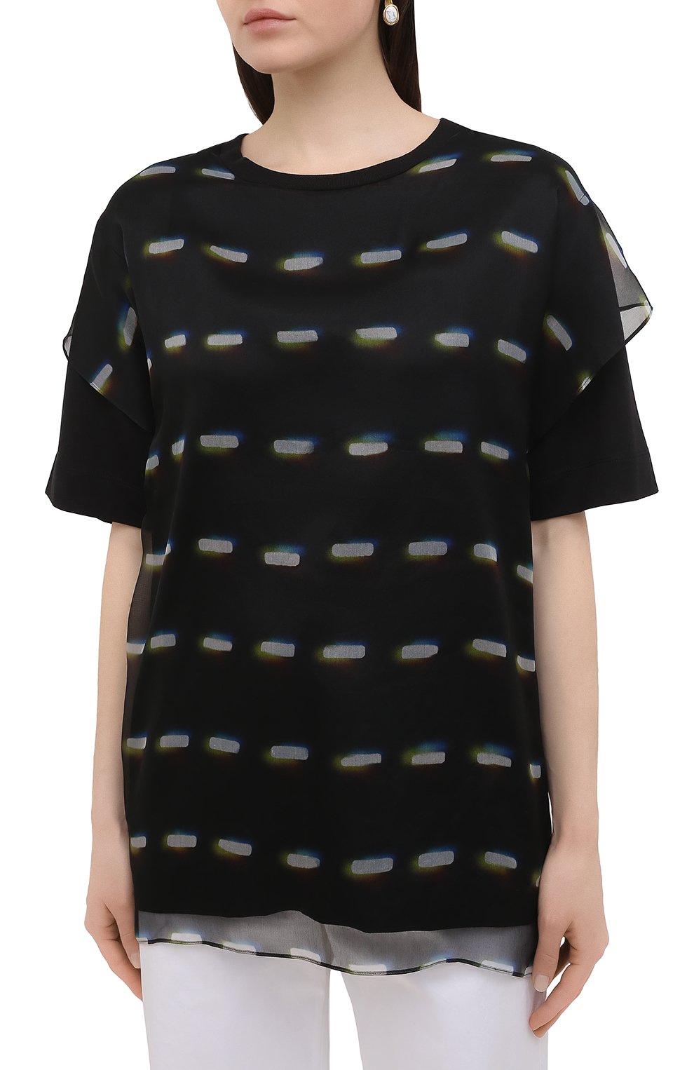 Футболка из хлопка и шелка DRIES VAN NOTEN, арт. 211-31137-2620, фото 3