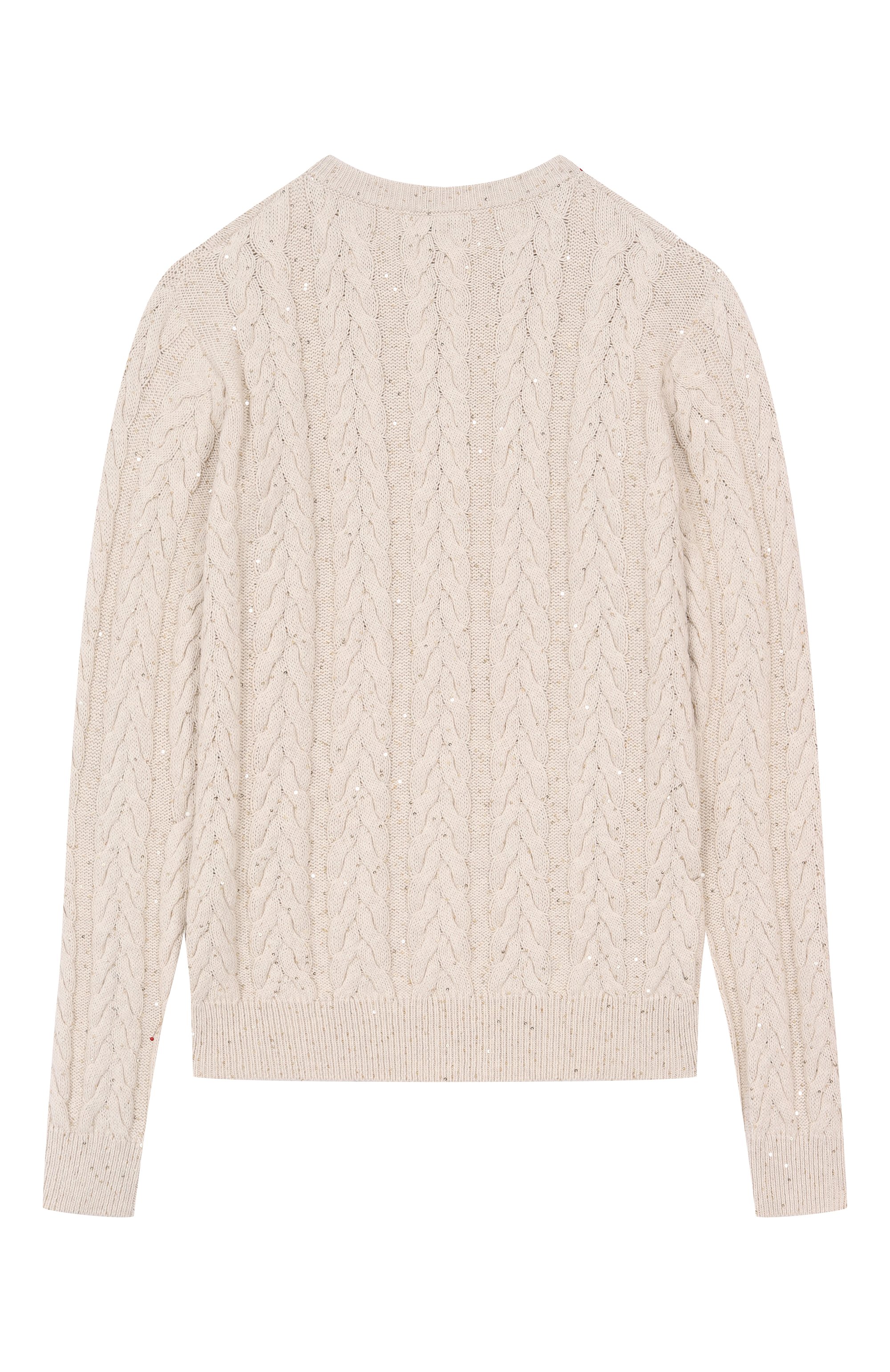 Хлопковый пуловер BRUNELLO CUCINELLI, арт. BDVM72200C, фото 2