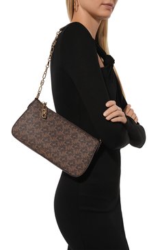 Женская сумка empire MICHAEL MICHAEL KORS коричневого цвета, арт. 32H3G8EW6B | Фото 2 (Размер: small; Материал сплава: Проставлено; Драгоценные камни: Проставлено; Материал: Экокожа)