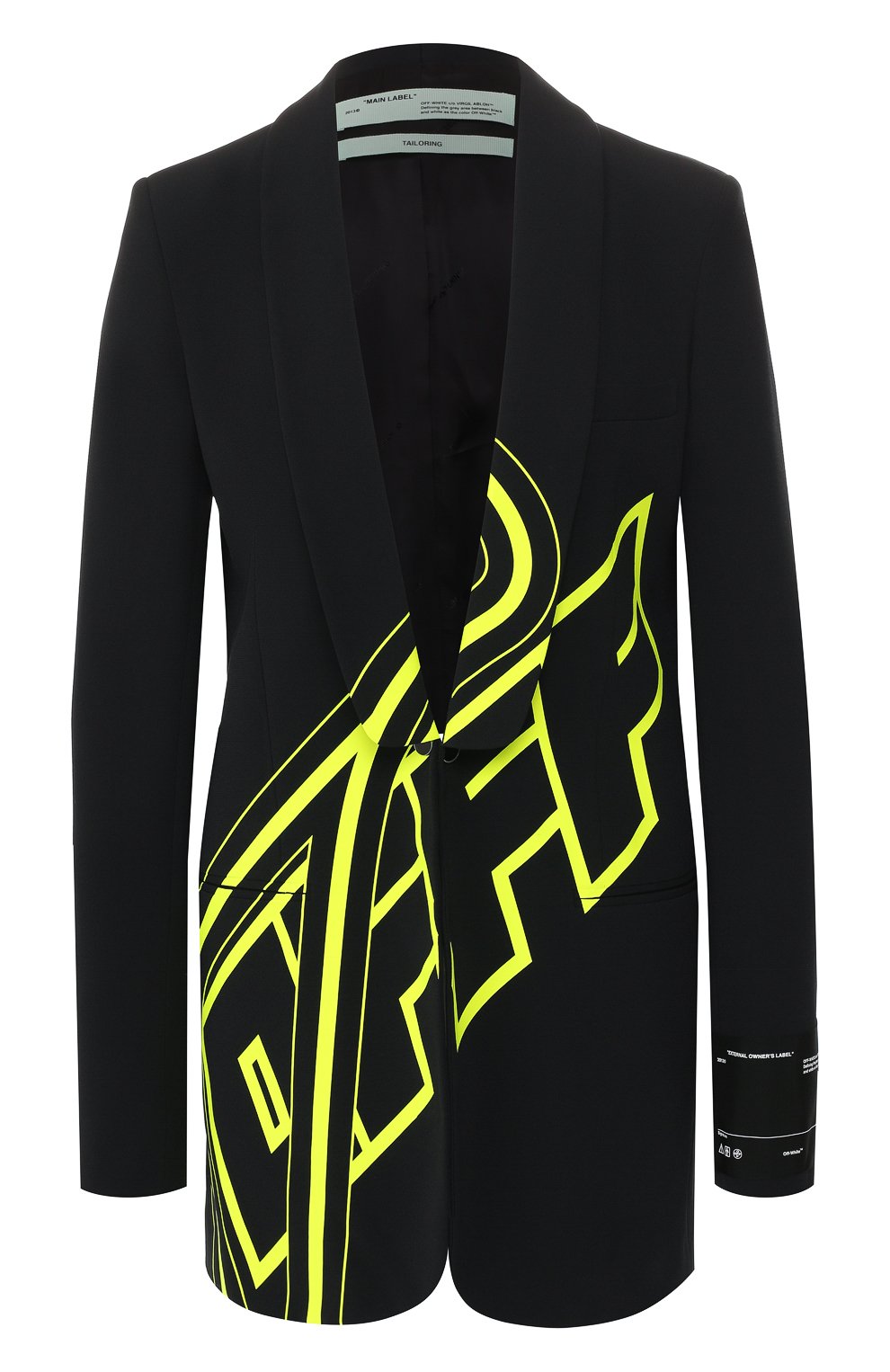 Жакет OFF-WHITE черного цвета по цене 111500 руб., арт. 0WEF029S19D950841062, фото 1 Жакет OFF-WHITE, арт. 0WEF029S19D950841062, фото 1