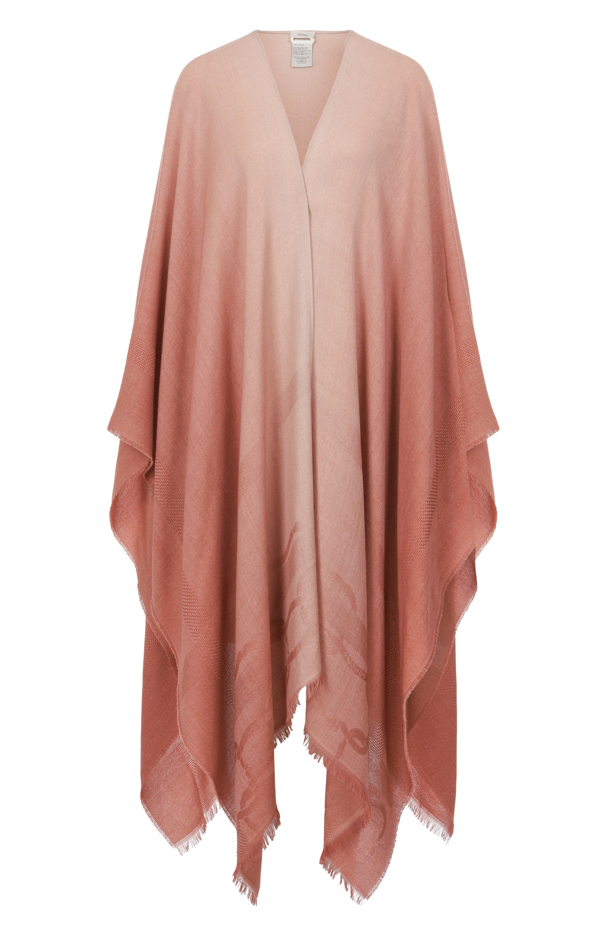 Накидка из шерсти и кашемира AGNONA розового цвета по цене 215000 руб., арт. AM0903/H1070, фото 1 Накидка из шерсти и кашемира AGNONA, арт. AM0903/H1070, фото 1