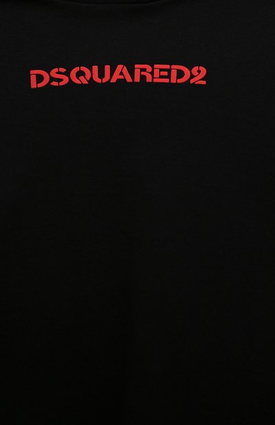 Хлопковая футболка DSQUARED2 черного цвета по цене 7995 руб., арт. DQ2478/D004G, фото 3 Хлопковая футболка DSQUARED2, арт. DQ2478/D004G, фото 3