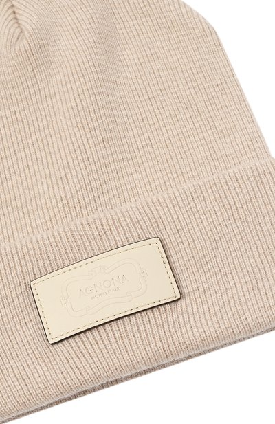 Кашемировая шапка AGNONA светло-бежевого цвета по цене 39250 руб., арт. MK06Z10E/1K120HE, фото 4 Кашемировая шапка AGNONA, арт. MK06Z10E/1K120HE, фото 4