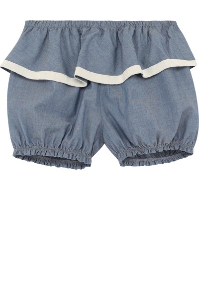 Хлопковые шорты с баской MONCLER ENFANT, арт. D1-951-18012-05-549MB, фото 1