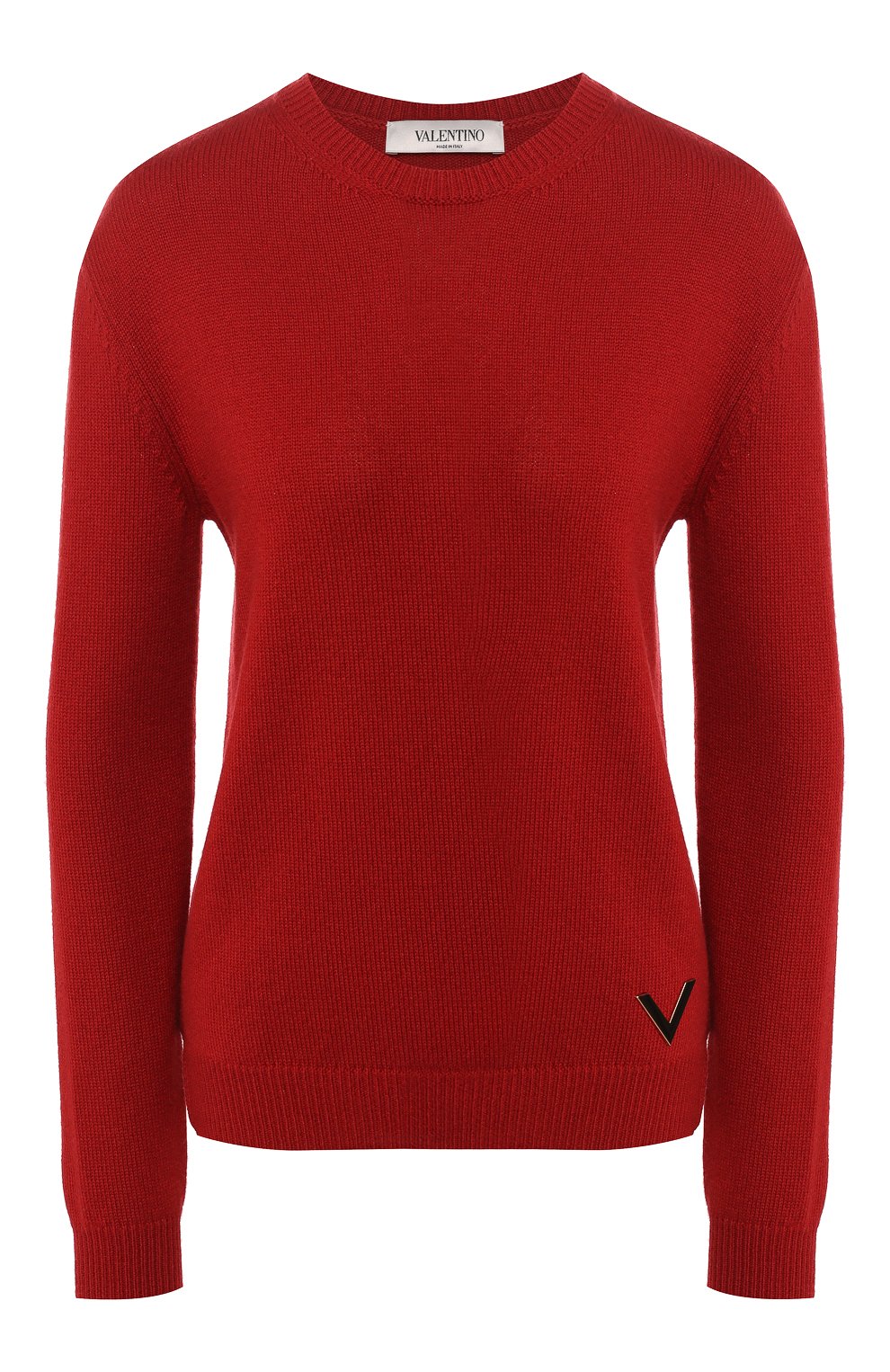 Кашемировый пуловер VALENTINO красного цвета по цене 152000 руб., арт. RB3KCA06QWR, фото 1 Кашемировый пуловер VALENTINO, арт. RB3KCA06QWR, фото 1